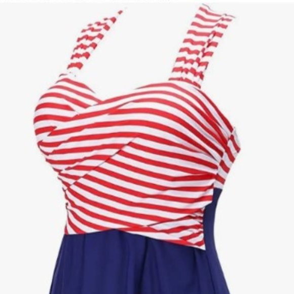 COCOPEAR Patriotic Crossover Swimdress NEW WITH TAG! - Picture 7 of 14